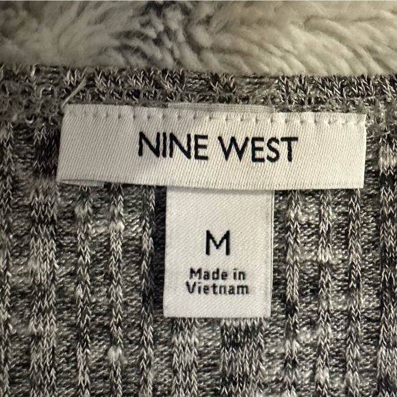 Nine West Open Front Rib Knit Long Cardigan Duster - Picture 7 of 8